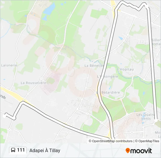 111 Bus Line Map