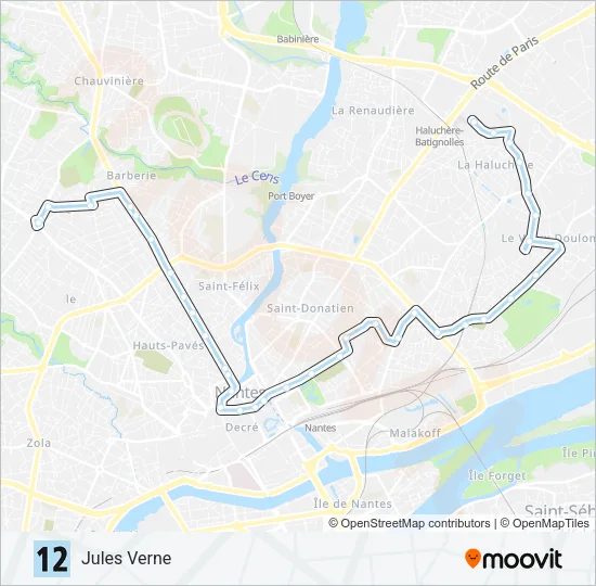 12 Bus Line Map