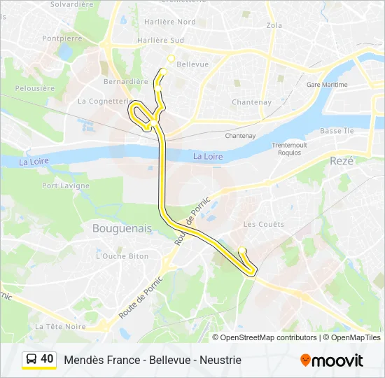 40 Bus Line Map