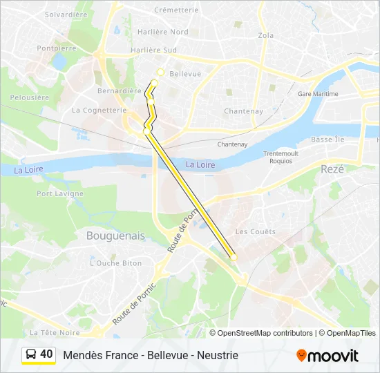 40 Bus Line Map