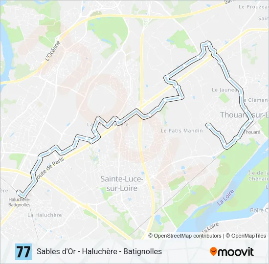 77 Bus Line Map