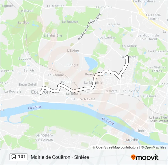 101 Bus Line Map