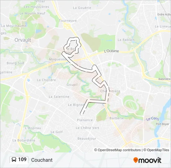 109 Bus Line Map