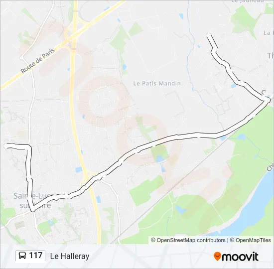 117 Bus Line Map