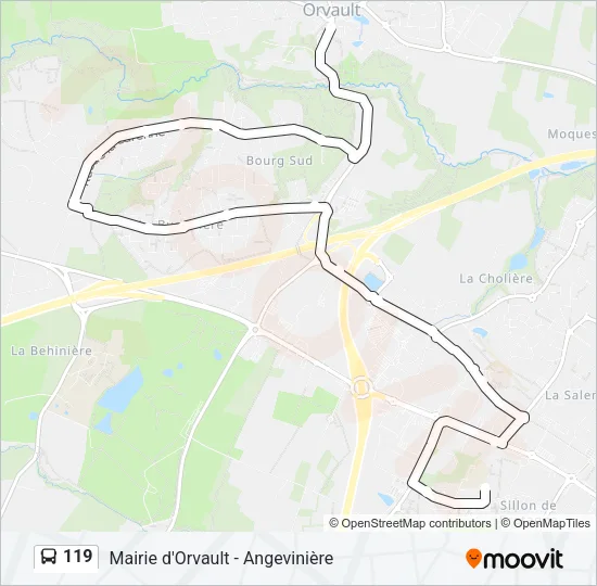 119 Bus Line Map