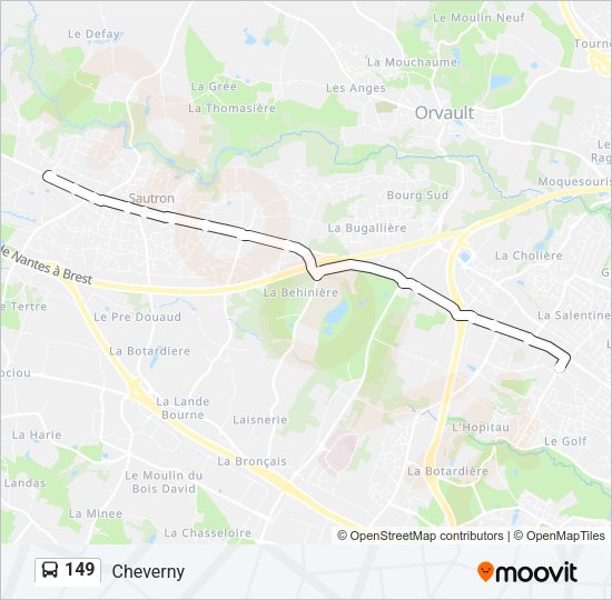 Plan de la ligne 149 de bus