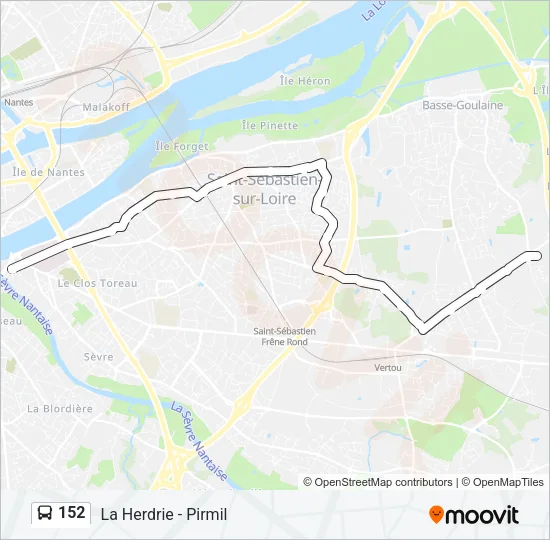 152 Bus Line Map