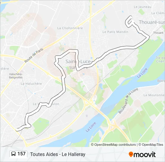 157 Bus Line Map