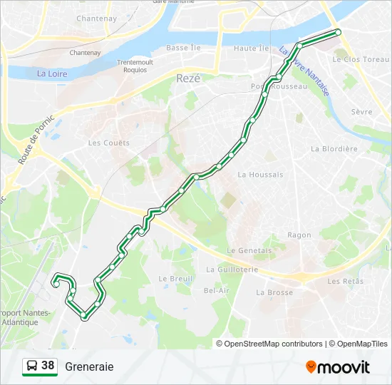38 Bus Line Map