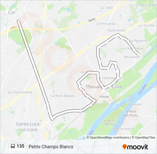 135 Bus Line Map