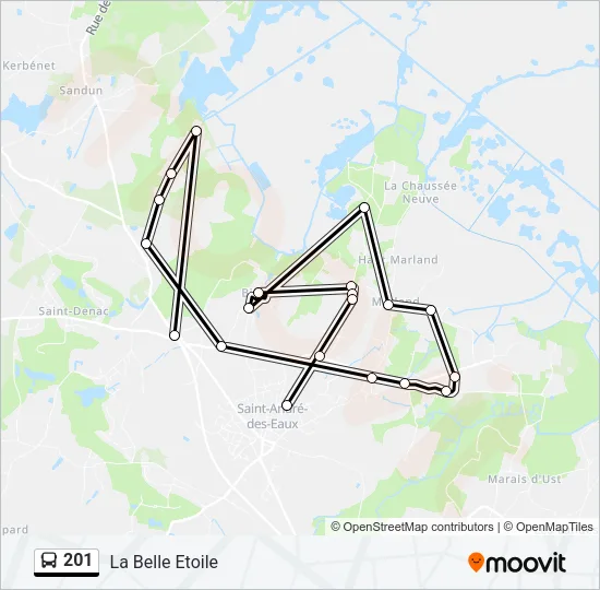 201 Bus Line Map