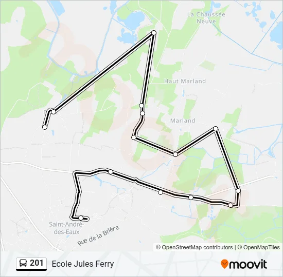 201 Bus Line Map