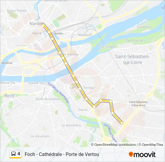 4 Bus Line Map