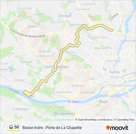 Mapa de 50 de autobús