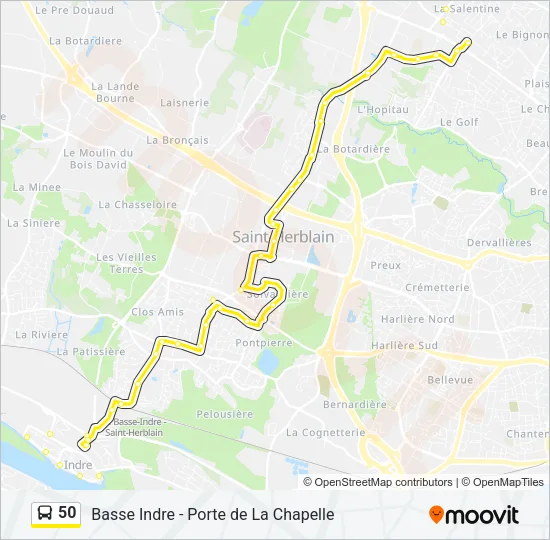 50 Bus Line Map