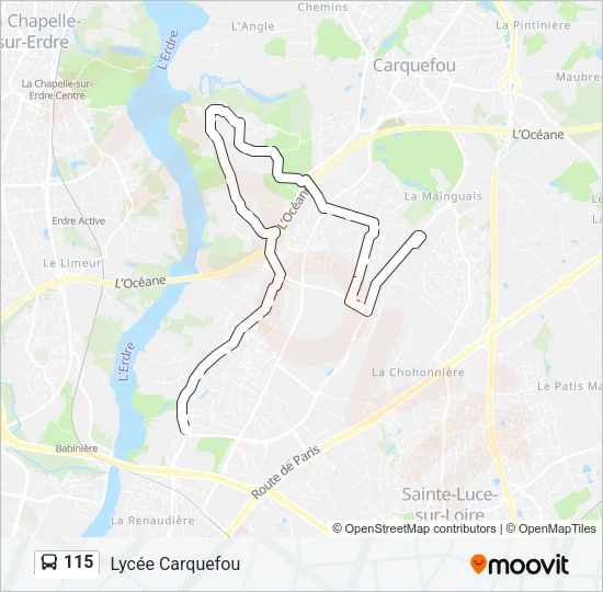 115 Bus Line Map
