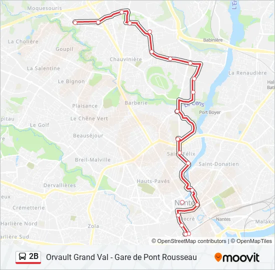 2B Bus Line Map