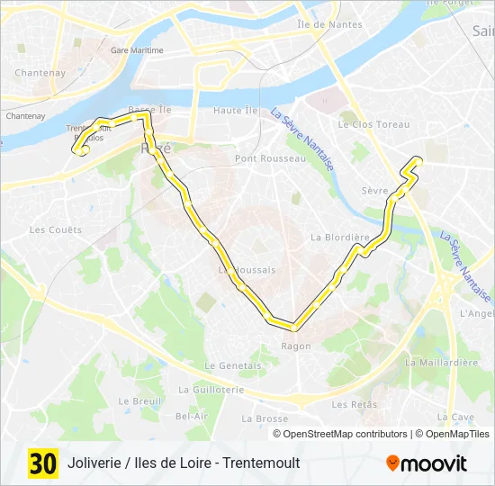 30 Bus Line Map