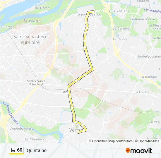 60 Bus Line Map