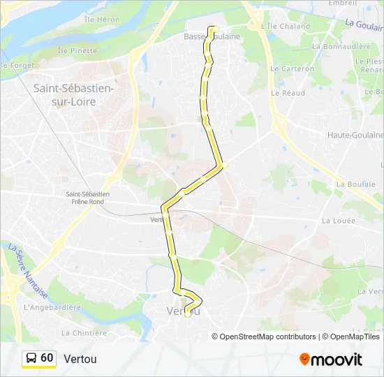 60 Bus Line Map