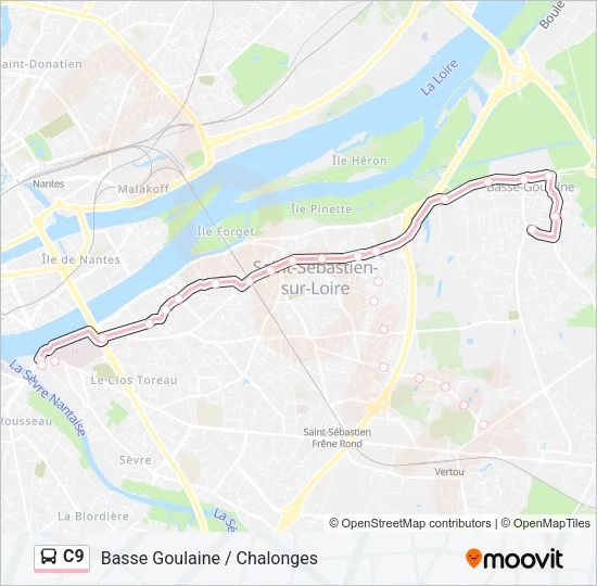 C9 Bus Line Map