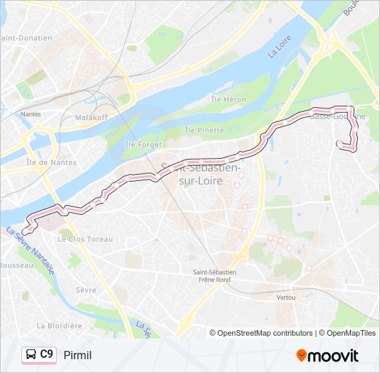 C9 bus Line Map