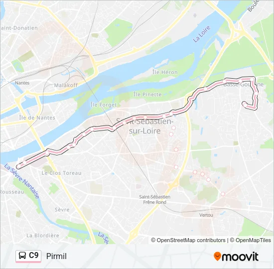 C9 Bus Line Map