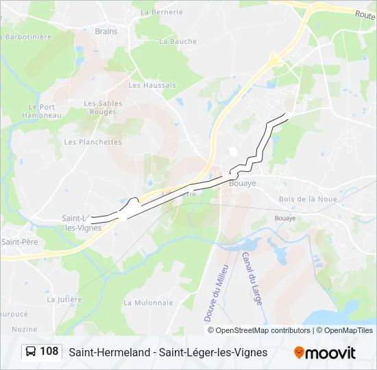 108 Bus Line Map