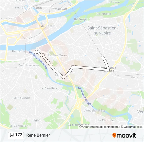 172 Bus Line Map