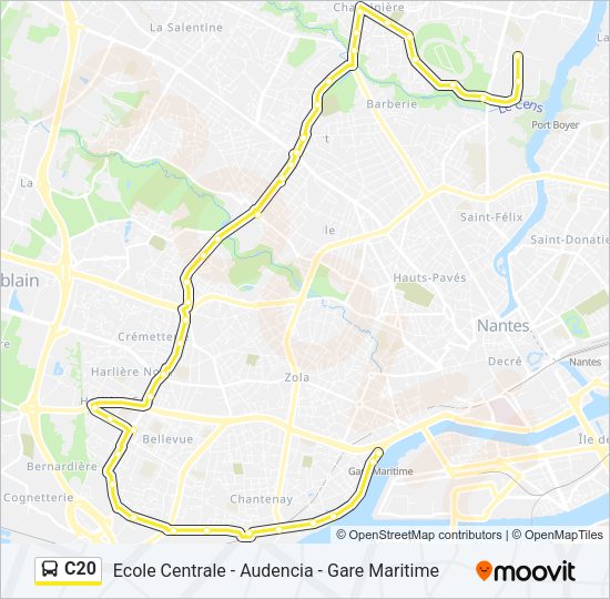 C20 Bus Line Map