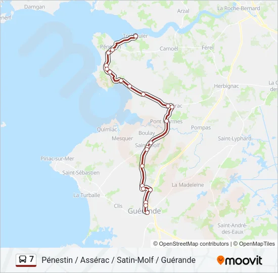 7 Bus Line Map