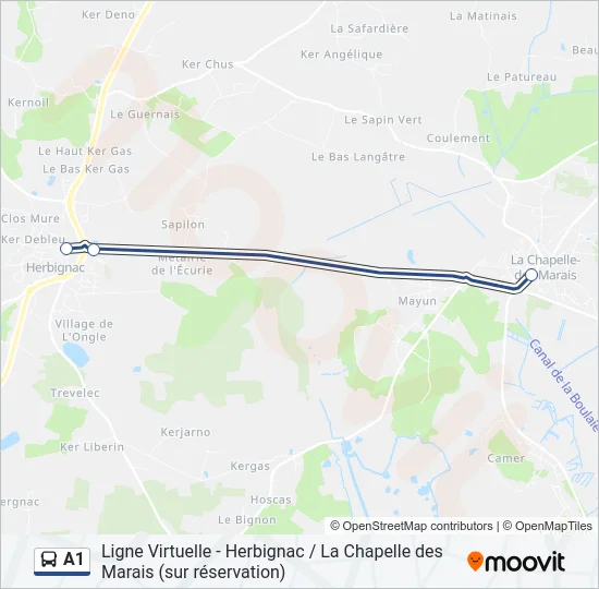 A1 Bus Line Map