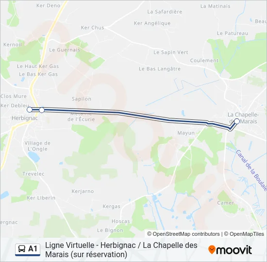 A1 Bus Line Map