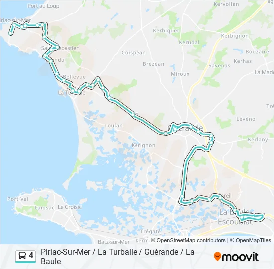 4 Bus Line Map