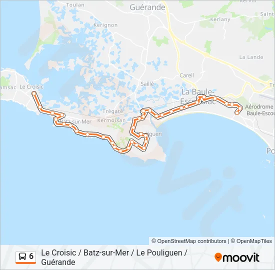 6 Bus Line Map