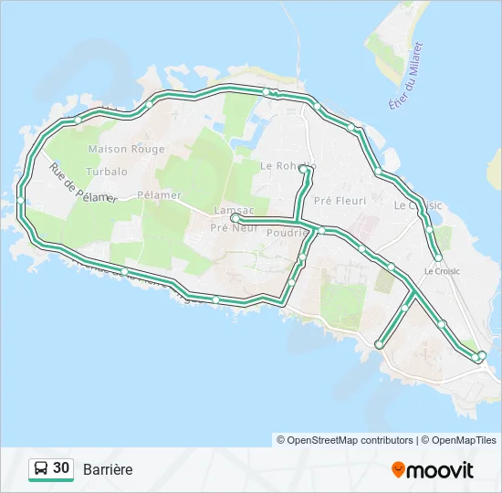 30 Bus Line Map