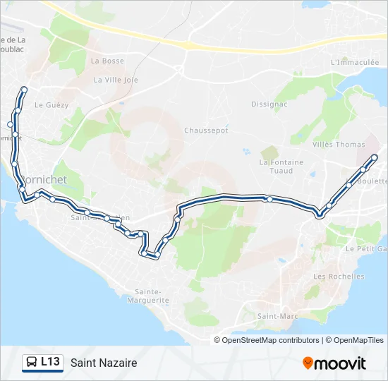 L13 Bus Line Map