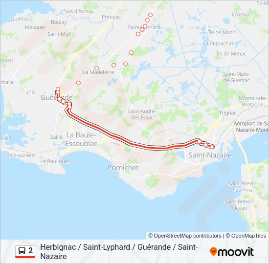2 Bus Line Map