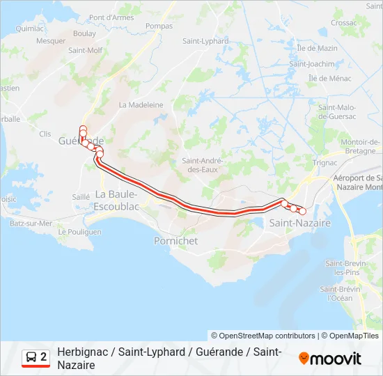 2 Bus Line Map