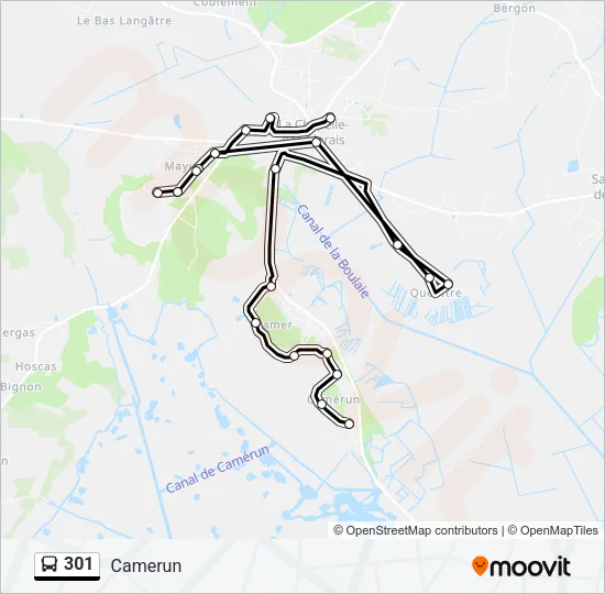 301 Bus Line Map