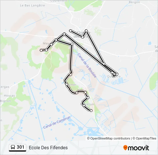301 Bus Line Map