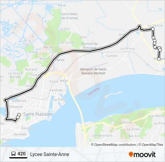 420 Bus Line Map