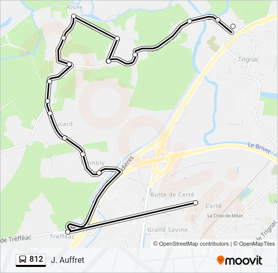 812 Bus Line Map