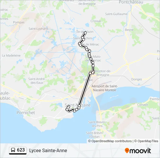 623 Bus Line Map