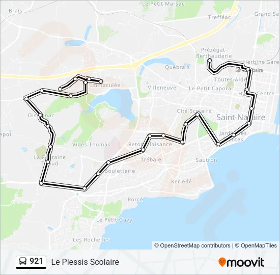 921 Bus Line Map