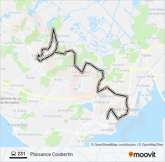 231 Bus Line Map