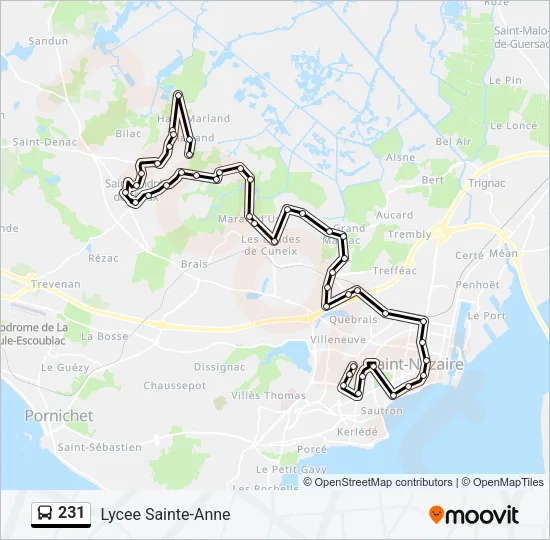 231 Bus Line Map