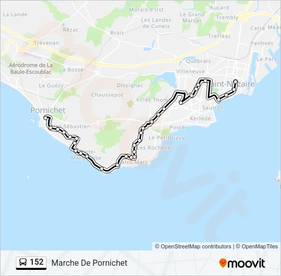 152 Bus Line Map