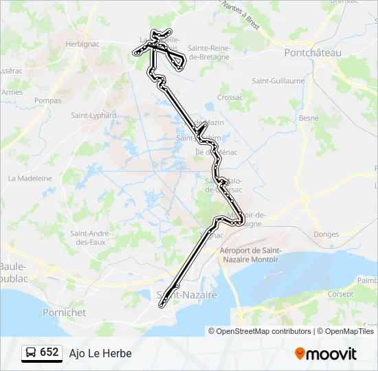 652 Bus Line Map