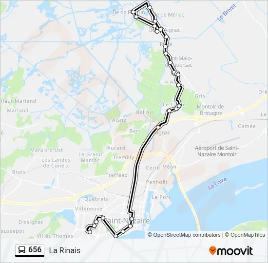 656 Bus Line Map